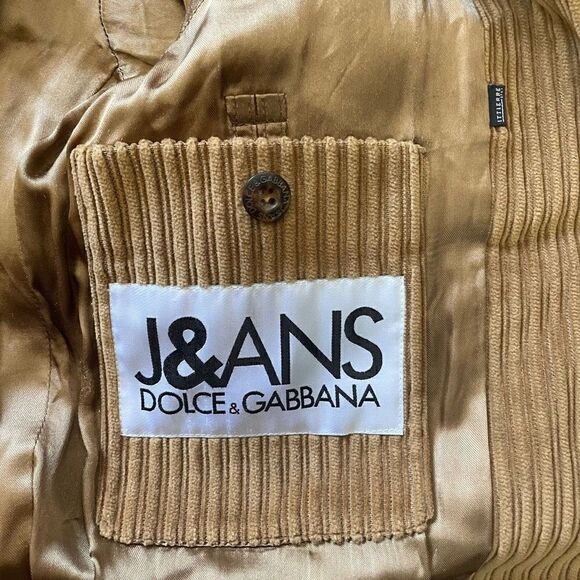 VTG J&ANS Dolce & Gabbana Ittierre 100% Acetate Men’s 36R Sports Jacket Brown - Picture 6 of 11